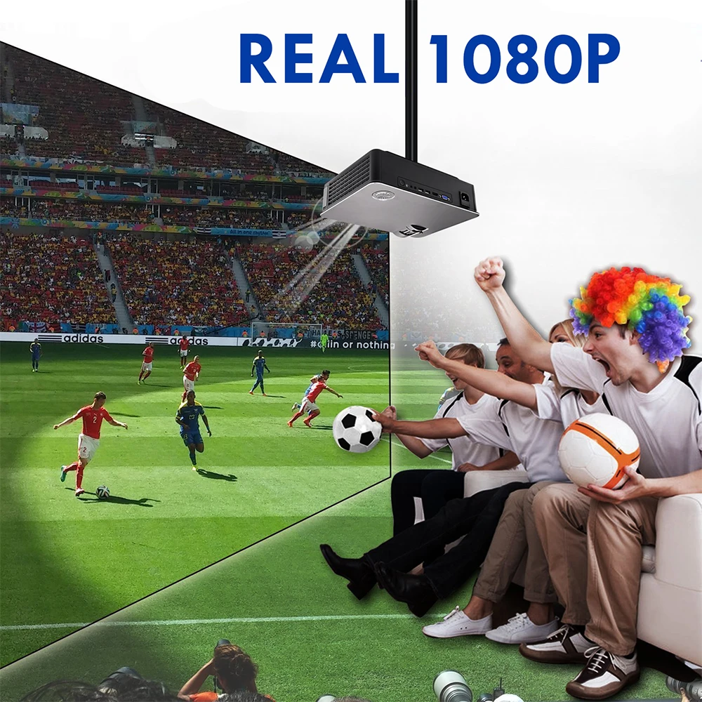 Проектор светодиодный Salange T24 1080P Full HD 5500 лм HDMI VGA USB 1920x1080|Проекторы для домашнего