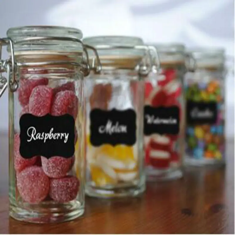 fancy blackboard kitchen jam jar labels stickers in 4 kind of size