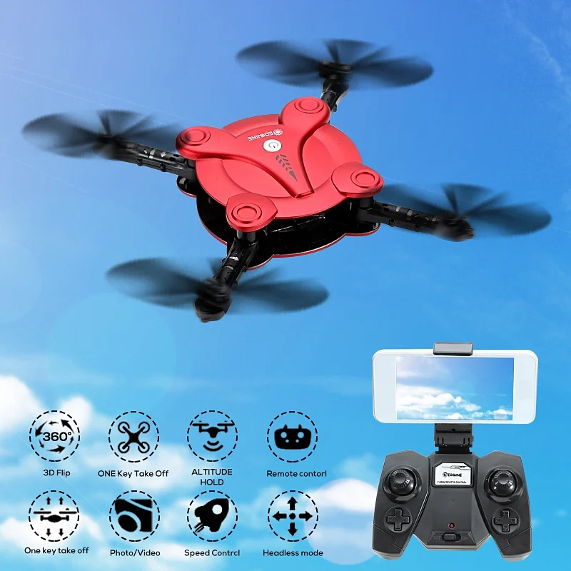 

Eachine E55 Mini WiFi FPV Foldable for Pocket Selfie Drone With High Hold Mode RC Quadcopter VS JJRC H37 Mini H47 Selfie Drone