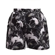 Симпатичные Женщины Шорты Лолита Урожай в японском стиле Джейд Харе-луна Кролик шифон упругие талии короткие брюки для Кимоно юката