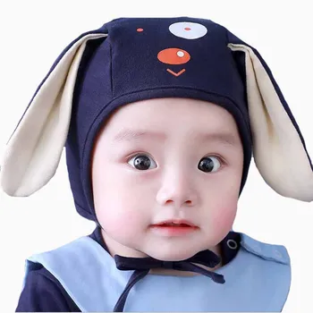 

2019 autumn new bonnet baby headgear long ear puppy cotton boys girls cap