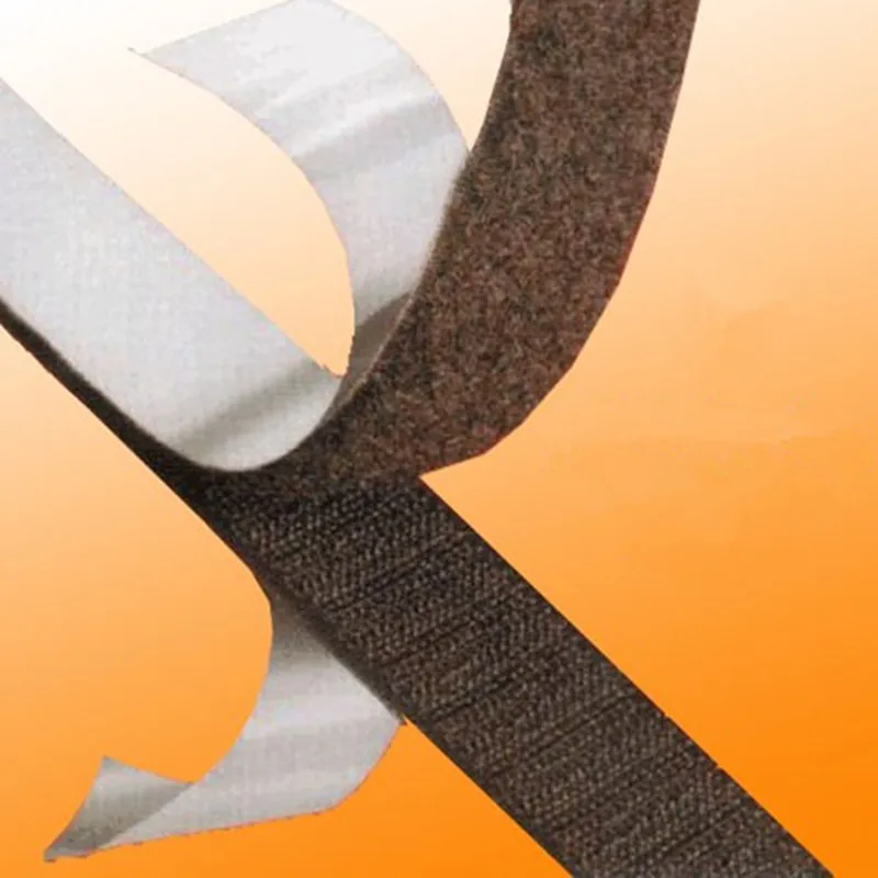 

2M*20mm width Sticky Self Adhesive Hook and Loop Tape Fastener Strip Solid Black With High Quality AA7327