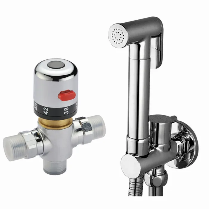 brand new brass bidet thermostatic valve faucet, hand held bidet shower