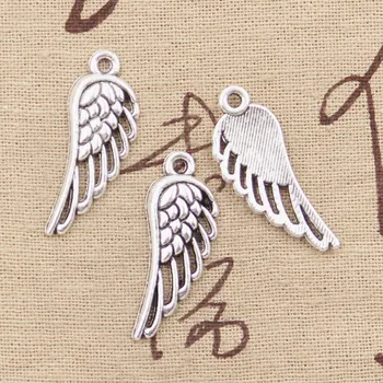 

15pcs Charms Angel Wings 33x13mm Antique Silver Color Plated Pendants Making DIY Handmade Tibetan Silver Color Jewelry