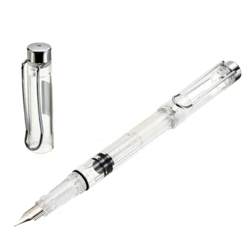 

1pcs Wing Sung 3009 Transparent 0.38mm Fountain Pen Extra Fine Nib Fountain Pen Screw Cap for School Office Gift Stationery