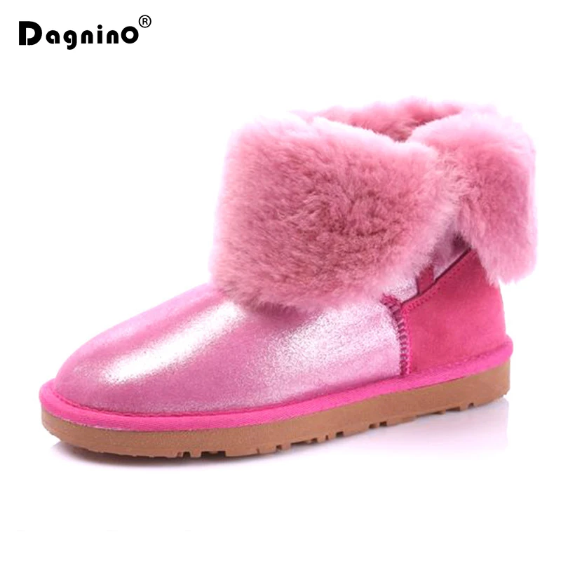 DAGNINO Waterproof Crystal Bottom Snow Boots Winter Warm High Quality