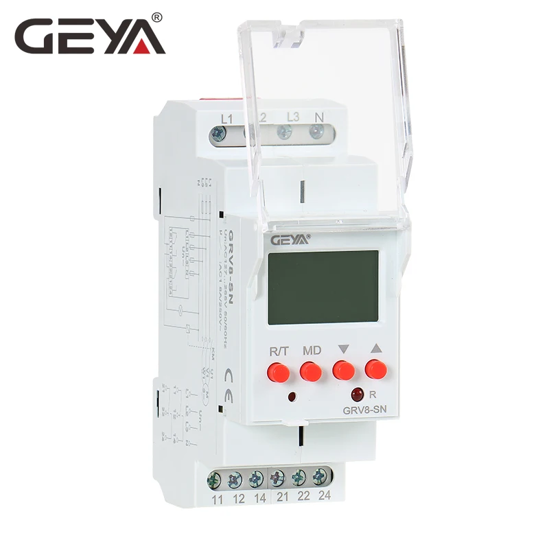 Бесплатная доставка GEYA GRV8 S 3 фазы дисплей цифрового вольтметра реле 8A 2SPDT