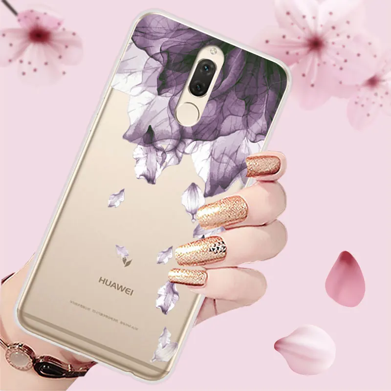 5.9 inch 3D Relief Phone Case Cover For Huawei Nova 2i Floral Cartoon Lace Soft TPU Covers Case For Huawei Nova 2i Coque Fundas