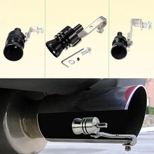 Universal supercharger escape falso turbo silenciador sopro fora da válvula apito tubo de som simulador apito turbocompressor acessórios