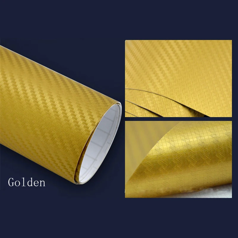 DIY 127*50cm 3D Waterproof Carbon Fiber Vinyl Car Wrap Sheet Roll Film Sticker Decal