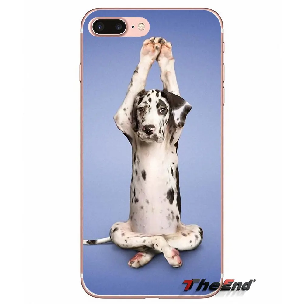 Мягкий чехол для мобильного телефона Yoga Cats dogs Apple iPhone X 4 4S 5 5S SE 5C 6 6S 7 8 Plus 6Plus 7plus plus