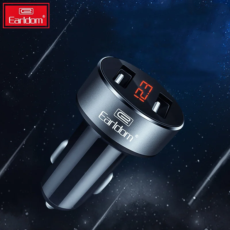

Earldom Dual USB Car Charger For iPhone X 8 XS MAX Fast Car Usb Charger For Samsung Xiaomi Huawei Quick Charge Car Charging