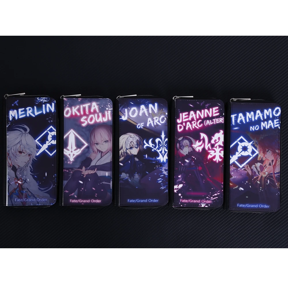 

Anime JK Fate Grand Order FGO Merlin Okita Souji Joan Of Arc Jeanne d'Arc Alter Tamamo no Mae Cosplay Long Wallet Purse Fashion