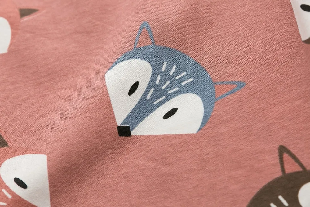 JKKUCOCO High quality Cotton T-shirt Fox Print Casual t shirt Women Shirt Short Sleeve Summer tees Newest Women Tops tee 3 Color