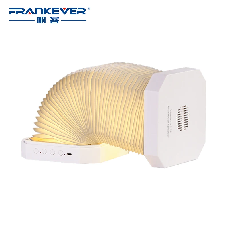 

FrankEver Bluetooth Speaker with Light Folding Flip LED Music Player Support Hands Free for Smart Phone