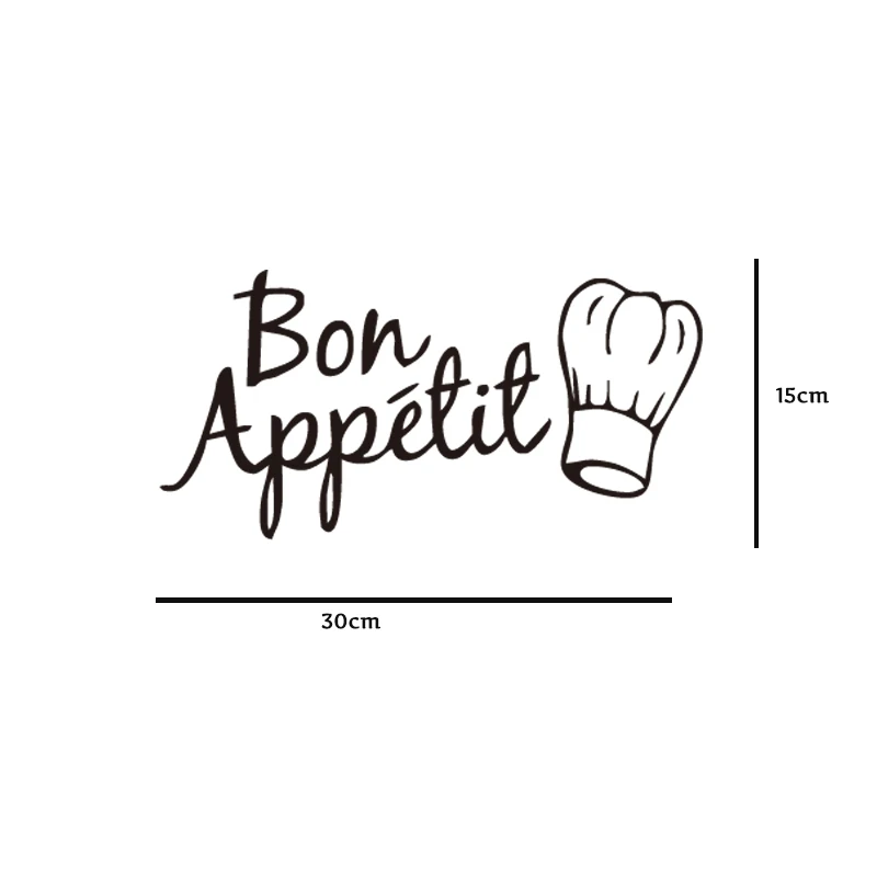 ZM31 Bon Appetit Creative Chef Hat Art Mural Detachable Kitchen Wall Phrases Vinyl Wall Stickers Room Decoration Home Decor ZM31 Bon Appetit Creative Chef Hat Art Mural Detachable Kitchen Wall Phrases Vinyl Wall Stickers Room Decoration Home Decor