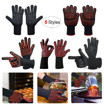 

500-800 Centigrade Extreme Heat Resistant BBQ Gloves For Baking Grilling Oven Mitts kitchen accessories cooking Gloves
