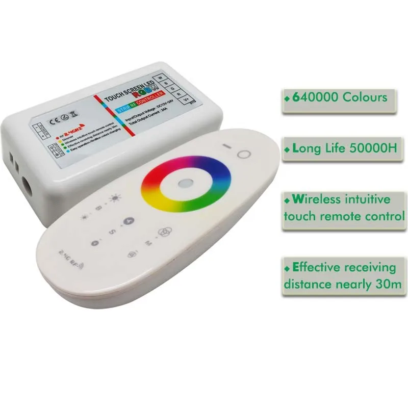 Controlador de Tela Sensível ao Toque Canal para 5050 Rgbw 24 v 18a Controle Remoto 5630 Luzes Tira Rgb Led 2.4g Dc12 6 Cheap Controladores RGB
