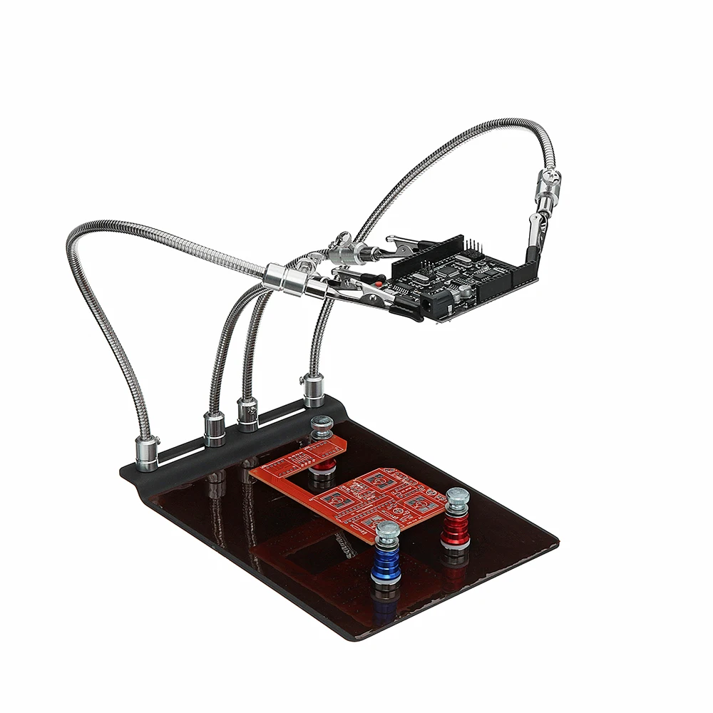 

YP-004 New Metal Base Universal 4 Flexible Arms Soldering Station PCB Fixture Helping Hands Four Hand Electronic DIY Tools Hot