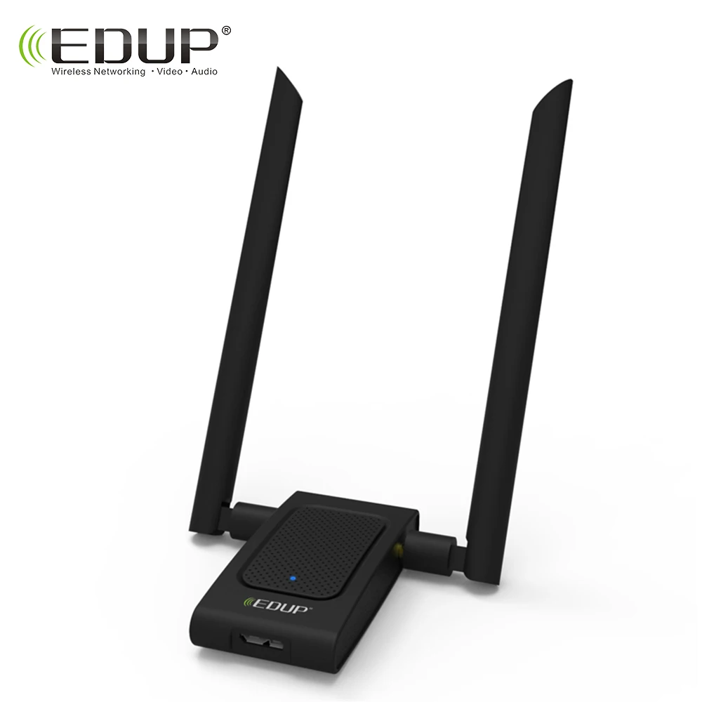 

EDUP usb Wireless wifi adapter 5ghz 1200mbps high gain 2*6 dbi antennas with USB disk driver 802.11ac long range wifi receiver