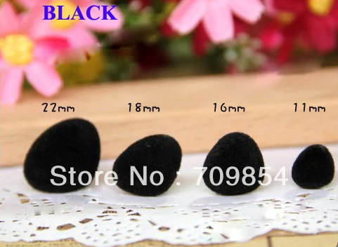 

100pcs pink/red/black/brown Triangular safety toy nose & soft washer for diy doll findings