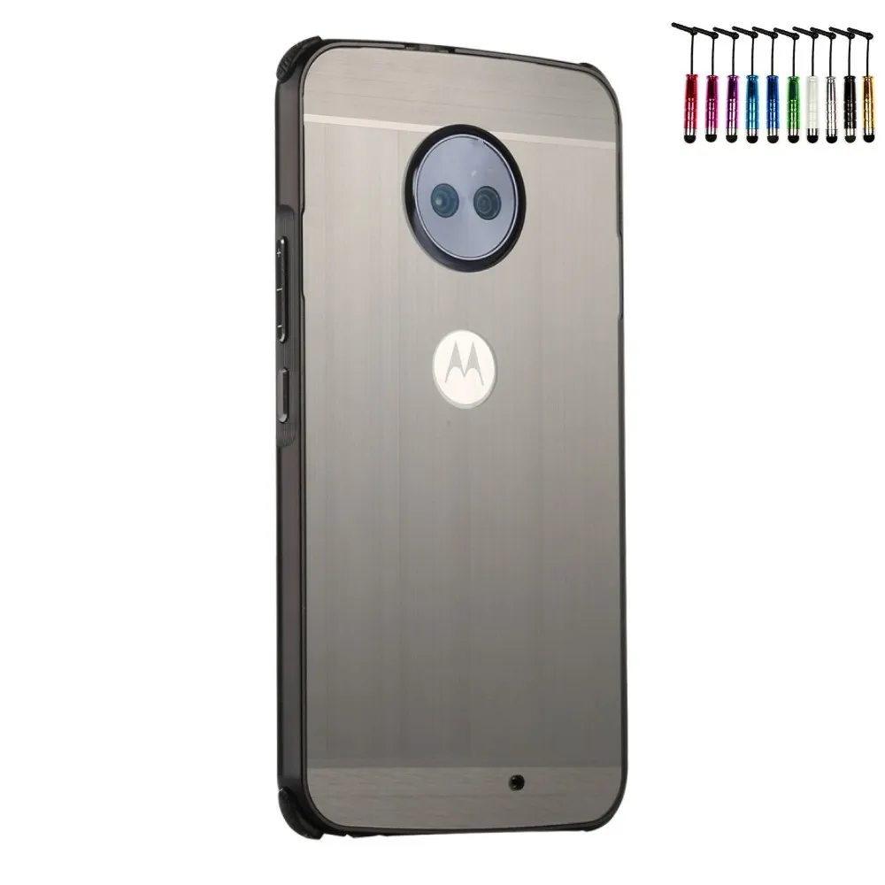 Чехол для Motorola Moto G6 PLUS, противоударный металлический алюминиевый каркас, Ультратонкий Пластиковый чехол для Moto X4 Moto G6, чехол - Цвет: Черный