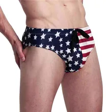 Лето, новинка, американский флаг, мужские бикини, купальник, мужские плавки, мужские пляжные трусы, сексуальные короткие плавки