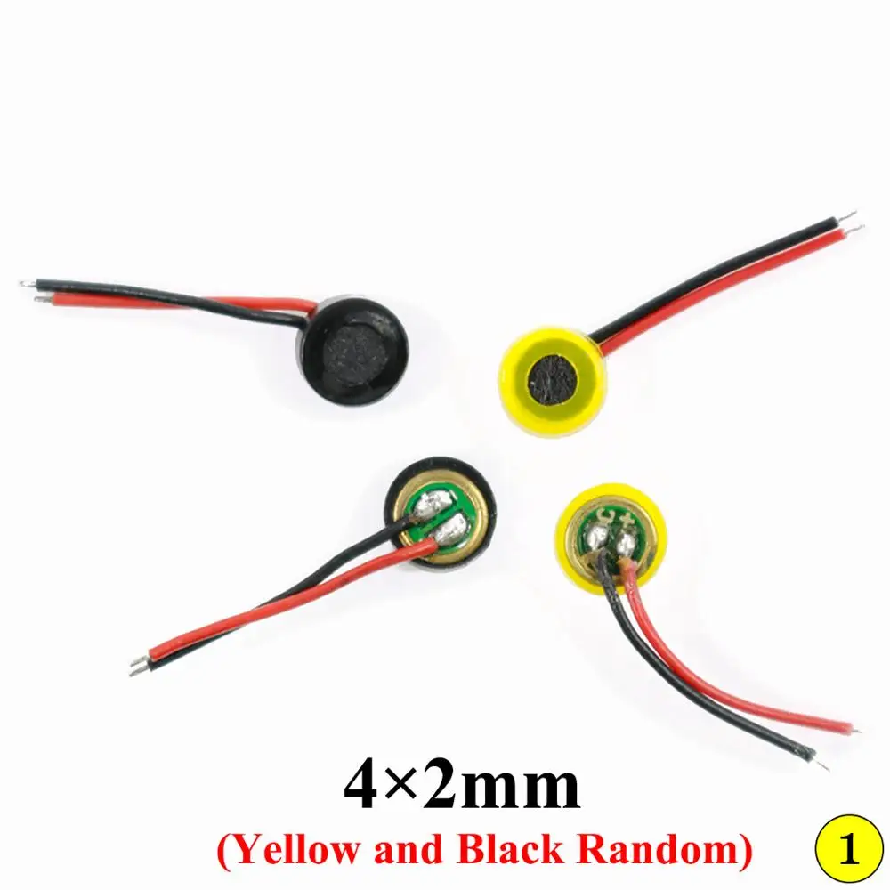 YuXi Electret Condenser Microphone MIC Capsule 2pin 4x2mm/4x1.5mm/4.5*2.2mm/6x2.2mm/9.7x7mm/6x5mm/10x7mm microphone pickup