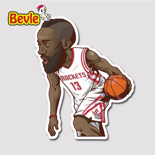 

Bevle 9339 Bastetball Super Star James Waterproof Stickers Laptop Luggage Fashion Car Graffiti Cartoon Sticker