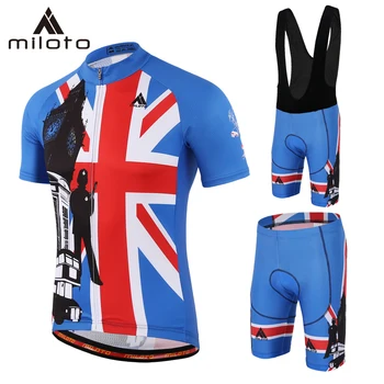 

MILOTO Short Cycling Bib Sets Maillot Ropa Ciclismo Jersey Men Summer Bike Jersey Set MTB Riding Racing Bike Bicycle Wear Suits