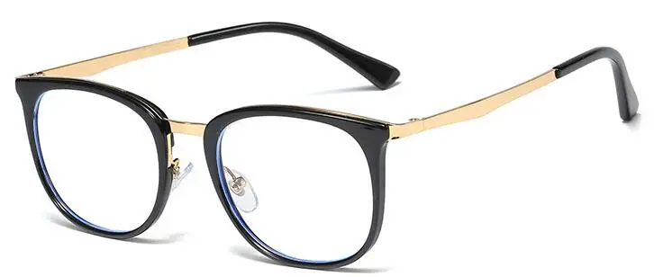 TR90 анти голубой луч компьютерные очки дизайнерские роскошные женские близорукость Nerd прозрачные очки оправы очки ретро - Цвет оправы: C4 bright balck clea