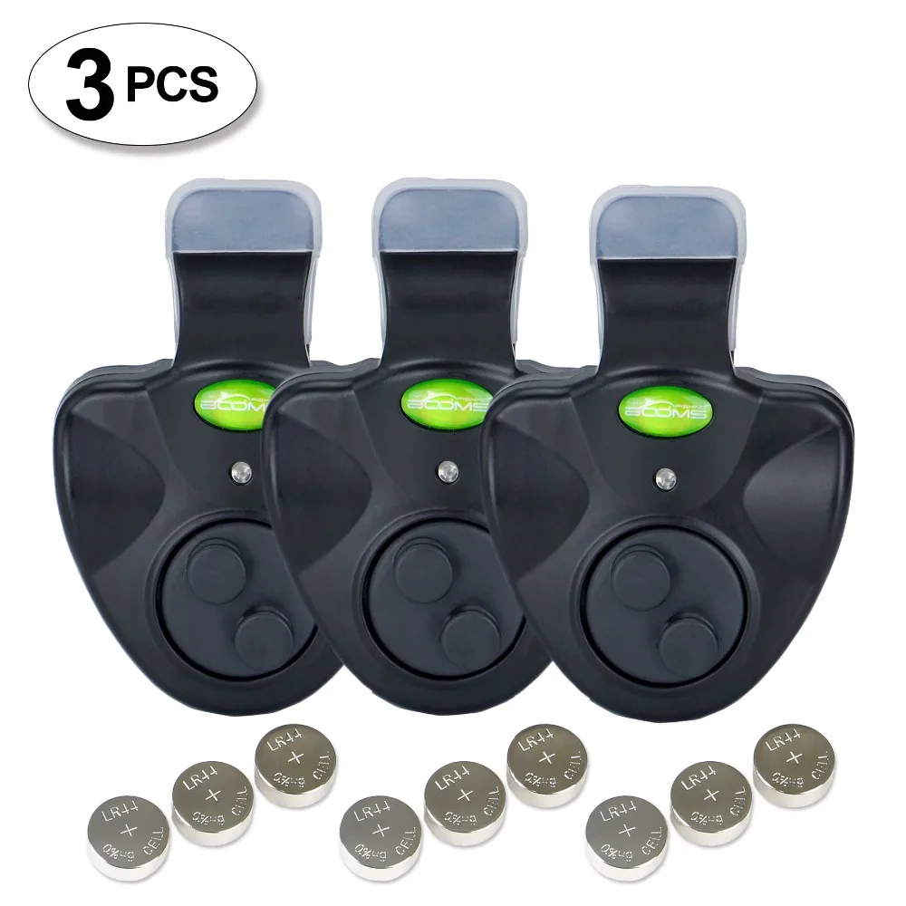 

Booms Fishing E1 Fishing Bite Alarm Electronic Night Fish Bite Sound alarm with LED Indicator Using for Carp Fishing