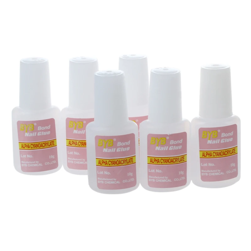 

6 X Adhesive Glue Capsule For Fake Nails Decoration Nail Art Jewelry