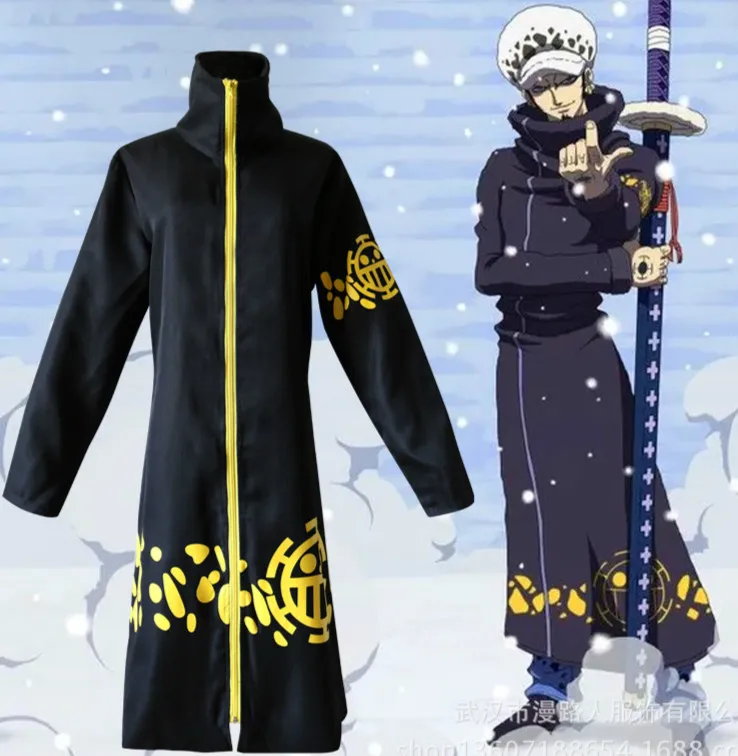 Новая японская Черная куртка с капюшоном из аниме One Piece Trafalgar Law популярный свитер