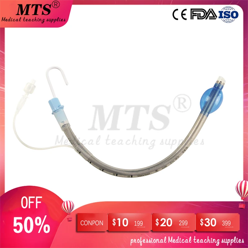 

Medical Silicone Endotracheal intubation Disposable Endotracheal Airway Tube with Cuff for artificial airway establishment 10pcs