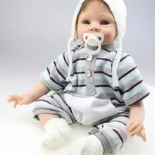 55 см реалистичные силиконовые Reborn Baby Doll Детские куклы обучающая игрушка Модная кукла рождественский подарок Новогодний подарок