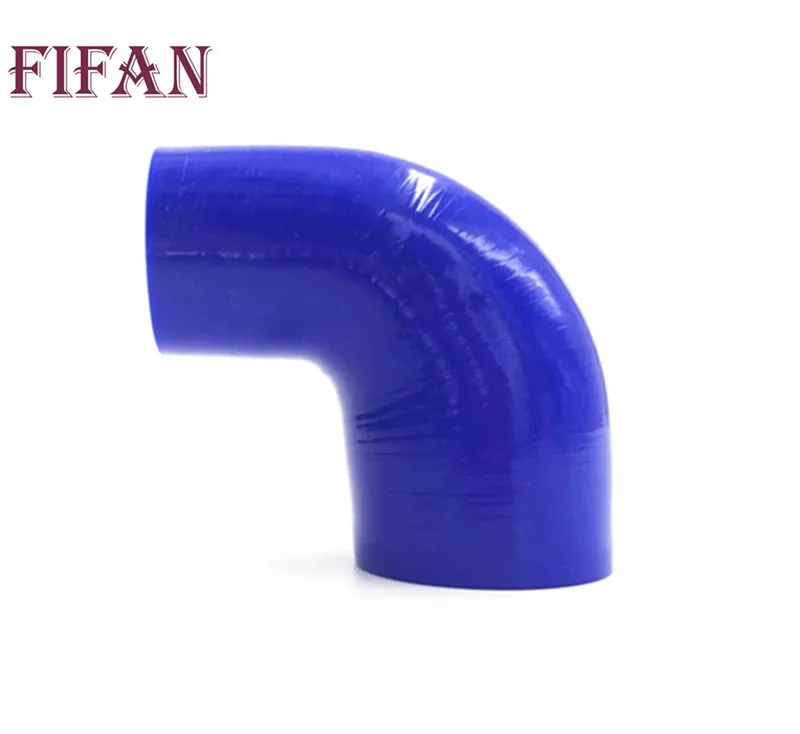 FIFAN 51 мм до 57 мм/60 мм/63 мм/70 мм/76 мм силиконовый 90 градусов колено уменьшить шланг синий