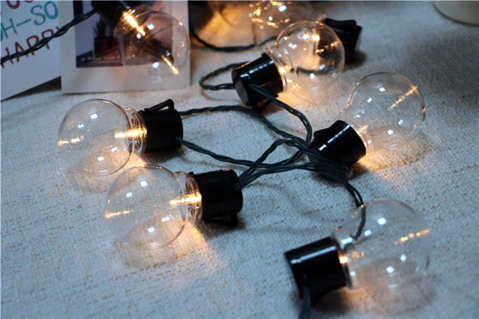 6m 20 leds wedding string fairy light christmas LED Globe Festoon bulb led fairy string lights outdoor party garden garland lamp