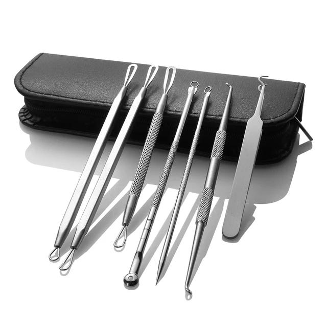 8 Pcs Stainless Steel Blackhead Remover Tool Kit Professional Blackhead  Acne Comedone Pimple Blemish Extractor Beauty Tool - AliExpress