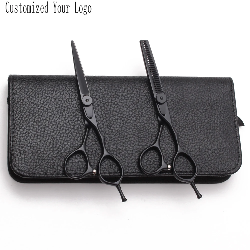 1Pair 6&quot 17.5cm 440C Customized Logo Professional Hairdressing Scissors Cutting Shears Thinning Hair Kit C9015 | Красота и