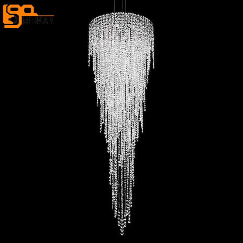 

large modern crystal chandelier lighting Dia60*H300cm lustre hotel chandelier villa lamp