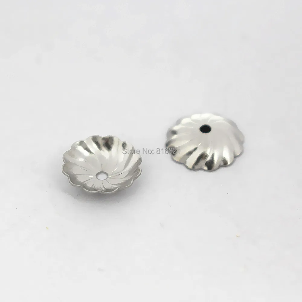 Бусины разделители из нержавеющей стали 10 мм|bead caps|flower bead capscap connector |