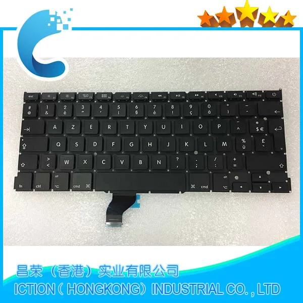 Новая Оригинальная клавиатура FRANCAIS для Macbook Pro retina 1" A1502 2013 Clavier FR AZERTY Французская клавиатура