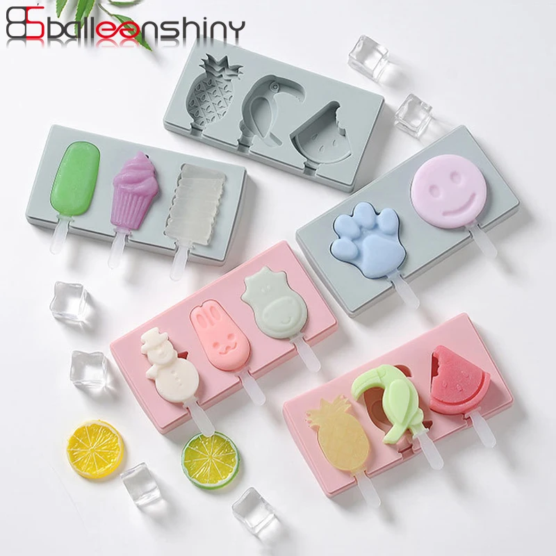 

BalleenShiny Silicone Birds Owl DIY Popsicle Molds Cool Summer Ice-cream Manual Fridge Chocolate Ice-lolly Mold with Lip Supply