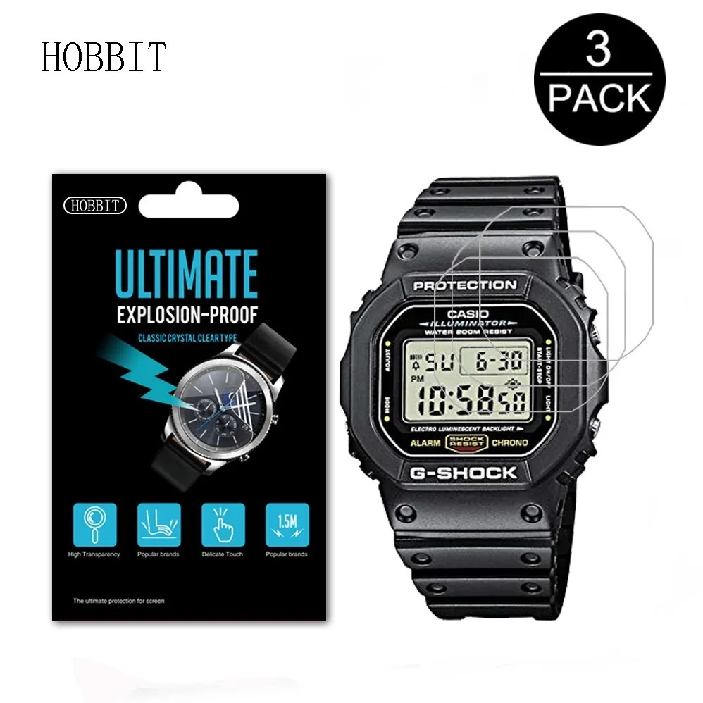 3 упаковки для Casio DW5600 DW6900 нано Взрывозащищенная защитная пленка экрана Sport 5600E ЖК
