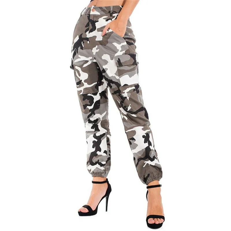 

Womens Camo Cargo Trousers Casual Pants Military Army Combat Camouflage Pants Loose Jogger Trousers Women 2019 Sweatpants Hot