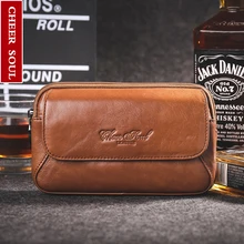 Cheer Soul, новинка, Мужская поясная сумка из натуральной кожи, сумка для сотового/мобильного телефона, кошелек для монет, карманный пояс, сумка-кошелек, 5,5 дюймов, сумка-держатель