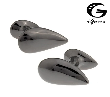 

Gunblack Water Drop Quality Copper Material Double Side Style Cuff Links