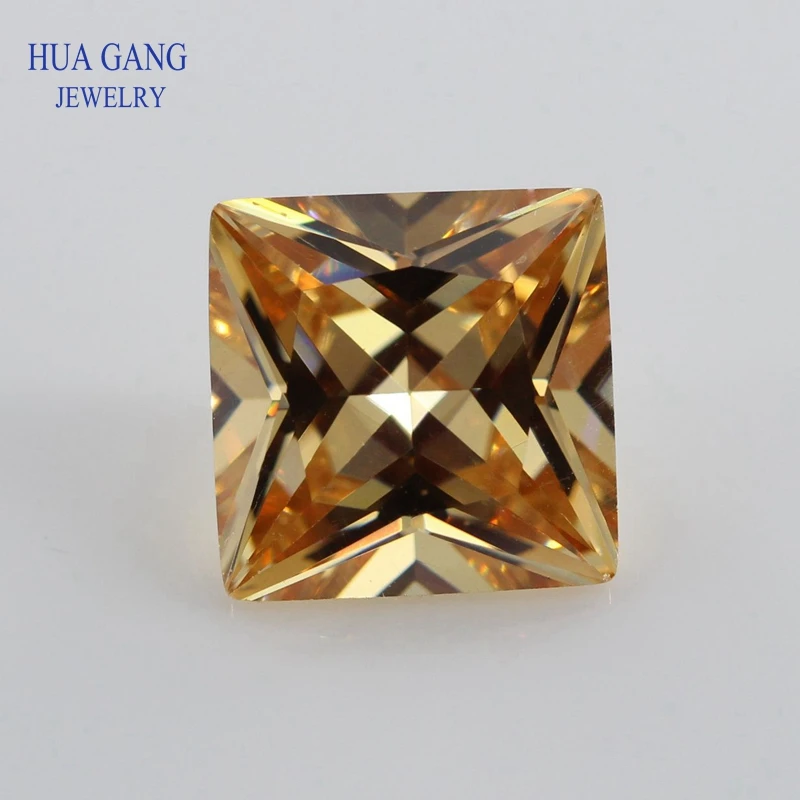 1 5x1 5 ~ 14x14 мм 5A квадратная форма цвета шампанского с фианитами для украшений |