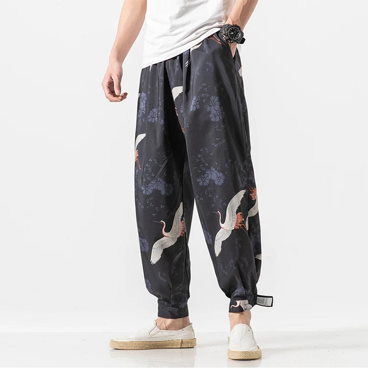 FUODRAO Harajuku 3D штаны с принтом Для мужчин тонкие летние брюки Для мужчин хип-хоп Уличная Японии Стиль шаровары Для мужчин плюс Размеры 5XL F036